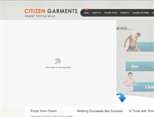Tablet Screenshot of citizengarments.com